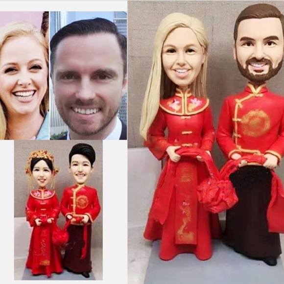 Surprise Gift Custom Handmade Your 3D Portrait Art Doll from Photos by uDesign